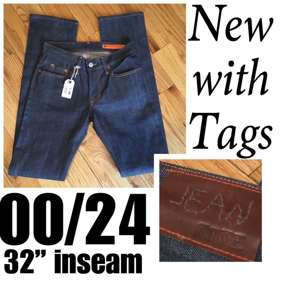 Sz 00/24 Jean Shop Raw Denim Jeans